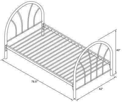 Coaster Marjorie Metal Twin Open Frame Bed Blue