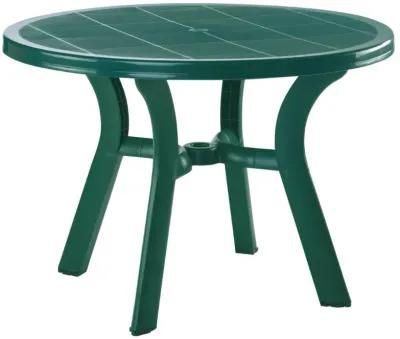 42 Inch Truva Resin Round Outdoor Dining Table Green