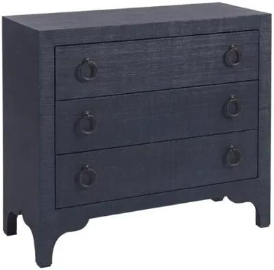 Barclay Butera by Lexington Newport Balboa Island 41 Inch Wood Raffia Hall Navy Chest