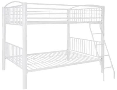 HEAVY METAL FULL OVER FULL WHITE BUNK BED