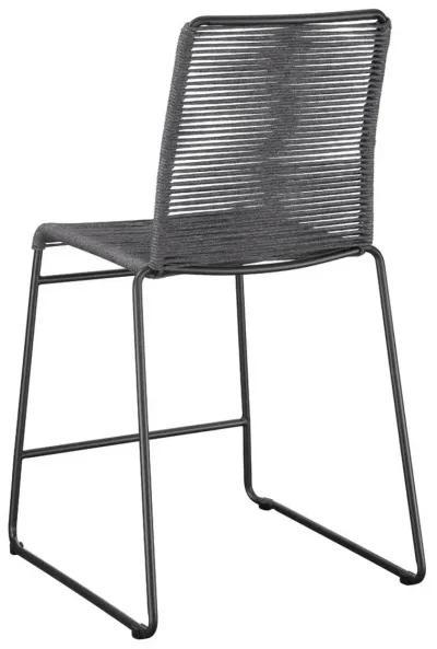 Coaster Jerome Woven Rope Metal Counter Chair Charcoal