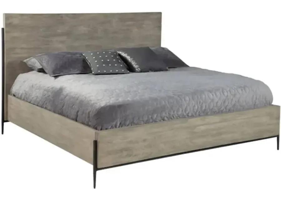 BEDFORD PARK GRAY KING PANEL BED