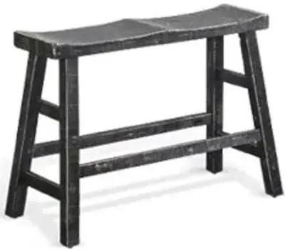 Sunny Designs Marina Black Sand 24 Inch Wood Seat Counter-Height Bench