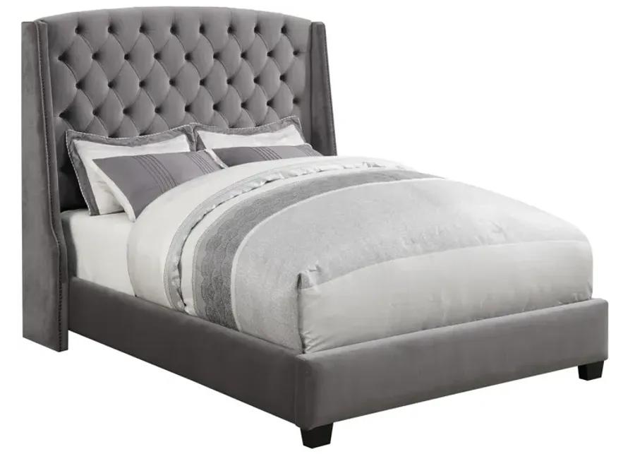 PISSARRO UPHOLSTERED QUEEN BED GREY