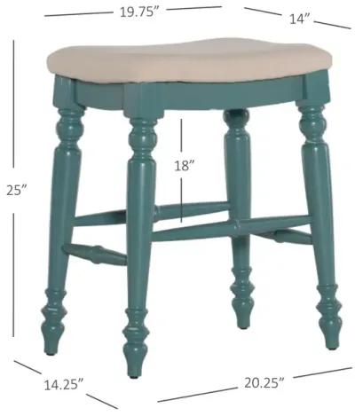 Linon Marino Blue Backless Counter Stool