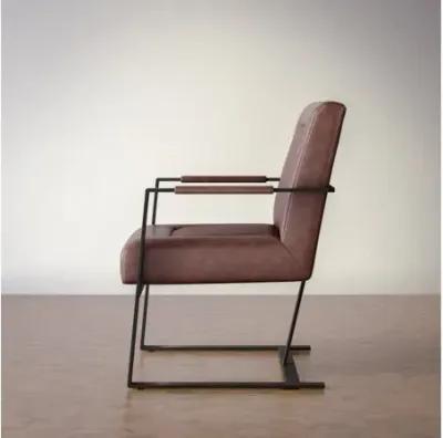 Maguire Genuine Leather Sienna Sled Chair