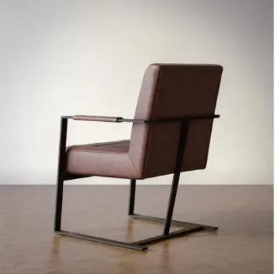 Maguire Genuine Leather Sienna Sled Chair