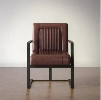 Maguire Genuine Leather Sienna Sled Chair