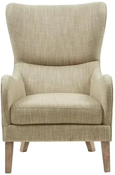 Olliix Madison Park Taupe Multi Arianna Swoop Wing Chair