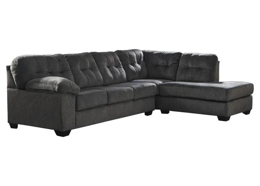 ACCRINGTON 2-PIECE SECTIONAL WITH CHAISE GRANITE SIGNATURE DESIGN