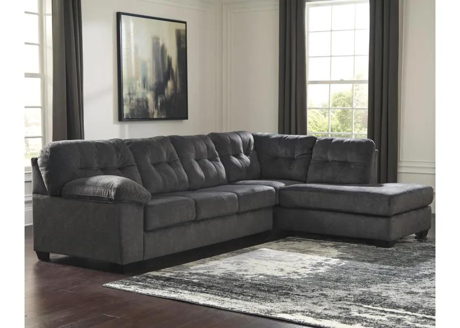 ACCRINGTON 2-PIECE SECTIONAL WITH CHAISE GRANITE SIGNATURE DESIGN