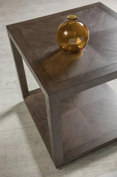 Credence 26 Inch Square Wood End Table Dark Brown - Cohesion Program