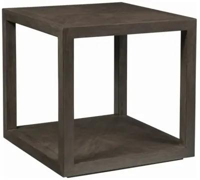 Credence 26 Inch Square Wood End Table Dark Brown - Cohesion Program