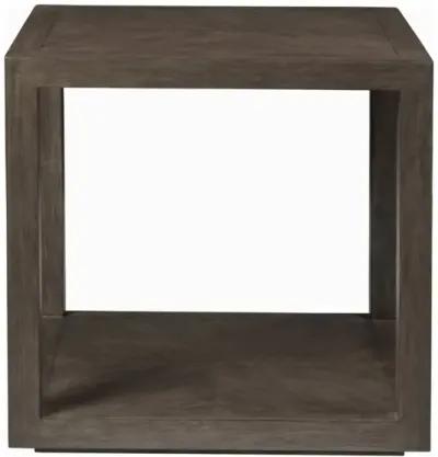 Credence 26 Inch Square Wood End Table Dark Brown - Cohesion Program