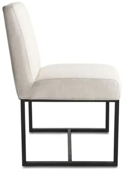 Home Trends Design Renegade Antique Zinc Upholstered Dining Chair in Off White Linen