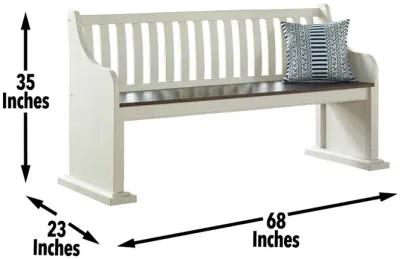 Steve Silver Joanna Bench with Back