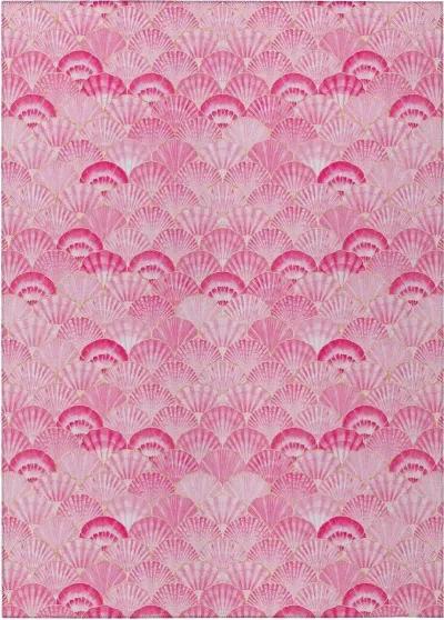 Dalyn Pink Waves Scallop Shell Delight Pattern 5'X8' Area Rug