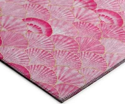 Dalyn Pink Waves Scallop Shell Delight Pattern 5'X8' Area Rug