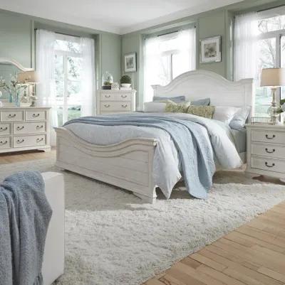 Liberty Furniture Complete Queen Bedroom Set Panel Bed, Dresser, Mirror & Nightstand Bayside