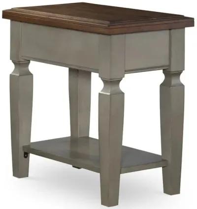 John Thomas Vista Side Table in Hickory & Stone