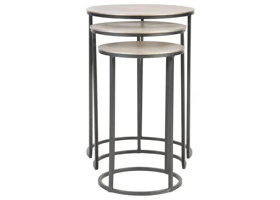 ERIK 3-PIECE BLACK NESTING TABLES