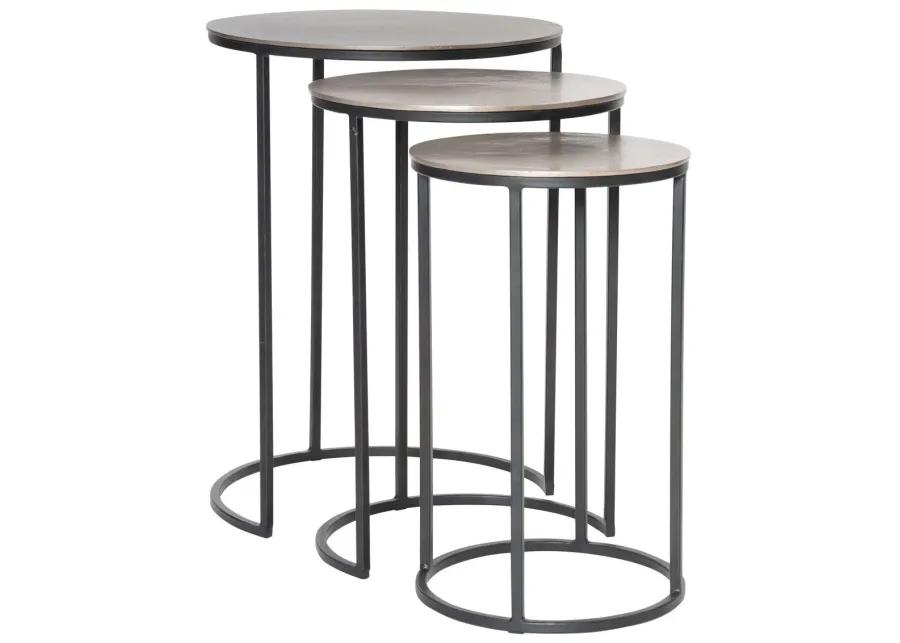 ERIK 3-PIECE BLACK NESTING TABLES