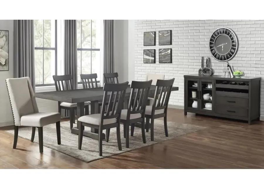 9 PIECE NAPA TABLE W/8 SIDE CHAIRS