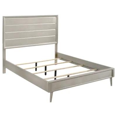 RAMON EASTERN KING BED METALLIC STERLING