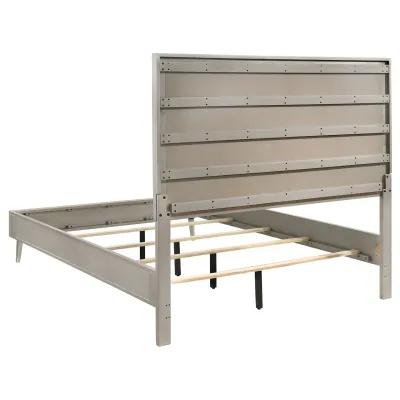 RAMON EASTERN KING BED METALLIC STERLING