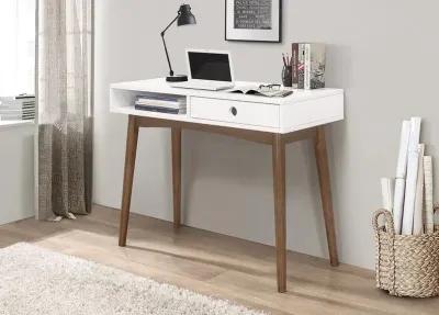 BRADENTON WRITING DESK WHITE/WALNUT BRADENTON DESK