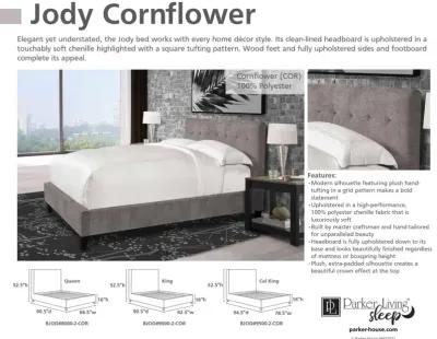 CALIFORNIA KING HEADBOARD (GREY) CORNFLOWER - GREY JODY