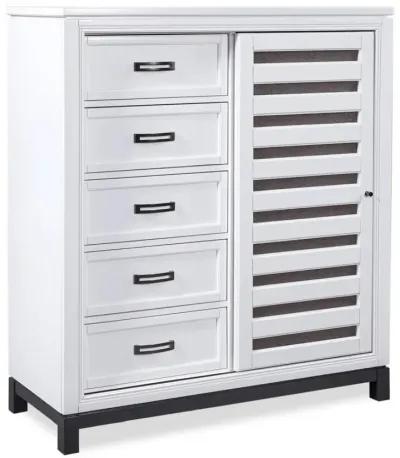 Aspenhome Hyde Park White Paint Sliding Door Chest