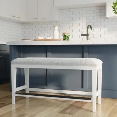 Parker House Americana Modern 49 Inch Upholstered Counter Bench in Cotton Finish