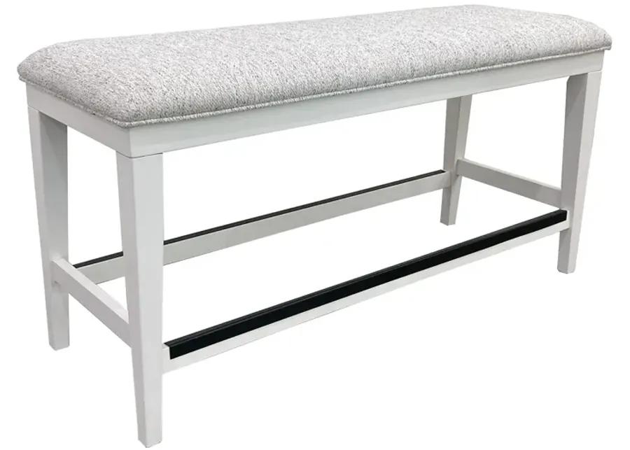 AMERICANA 49" UPHOLSTERED COUNTER BENCH- COTTON FINISH