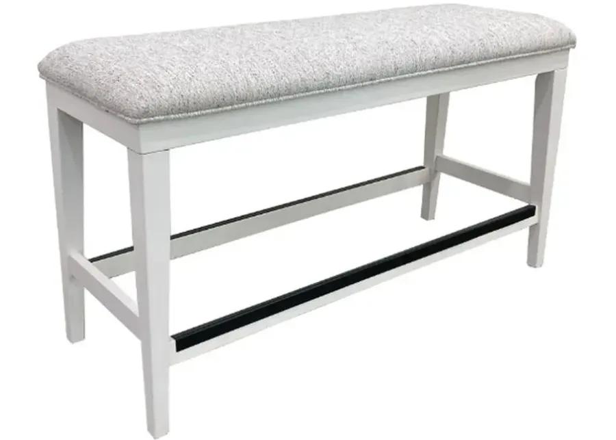 AMERICANA 49" UPHOLSTERED COUNTER BENCH- COTTON FINISH