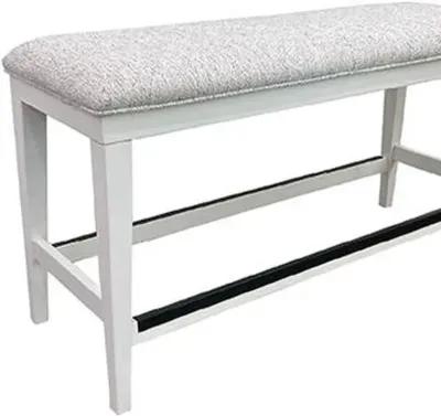 Parker House Americana Modern 49 Inch Upholstered Counter Bench in Cotton Finish