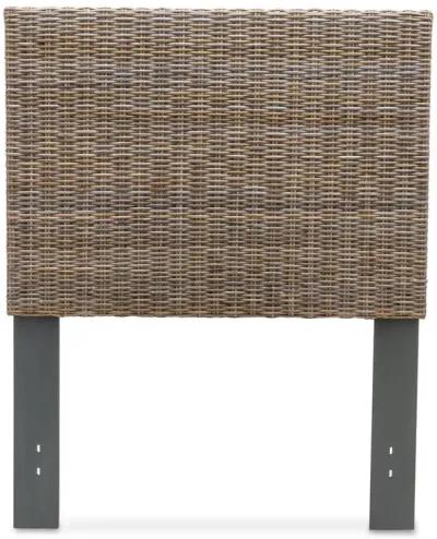 Seawinds Kauai Twin Headboard with Grey Kubu Weave