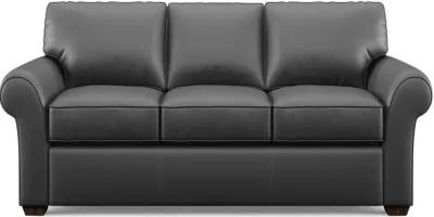 Flexsteel Vail Dark Gray Leather Sofa