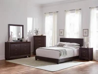 Dorian Upholstered King Panel Bed Brown