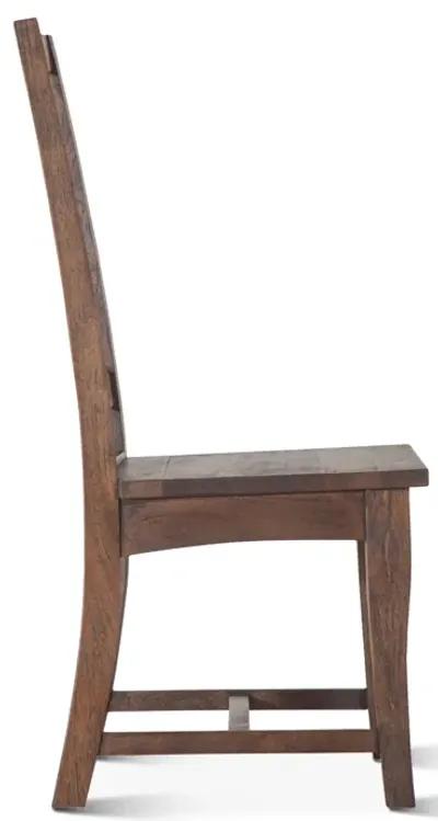 NIMES VINTAGE BROWN MANGO WOOD DINING CHAIR