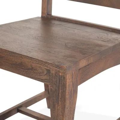 NIMES VINTAGE BROWN MANGO WOOD DINING CHAIR