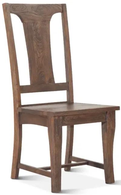 NIMES VINTAGE BROWN MANGO WOOD DINING CHAIR