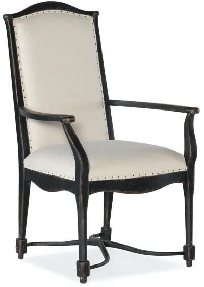 Hooker Furniture Ciao Bella Upholstered Back Aged Black Armchair