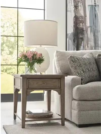 Hammary Carmine Latte Beatrix Drawer End Table