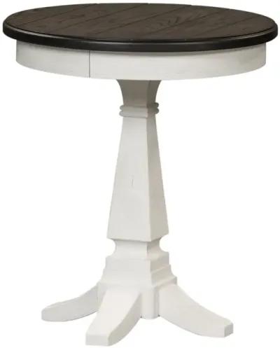 Liberty Furniture Allyson Park Wire Brushed White Chairside Table