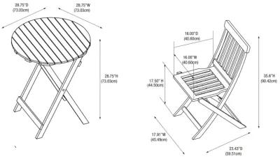 CATALAN CAFÃ© SET - ACORN FINISH