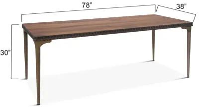 Santa Cruz 78 Inch Two-Toned Rectangle Dining Table