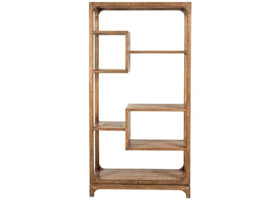 NATURAL GREY MORGAN ETAGERE/BOOKSHELF