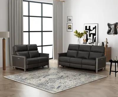 Barcalounger Hartman Power Recliner with Power in Dark Gray