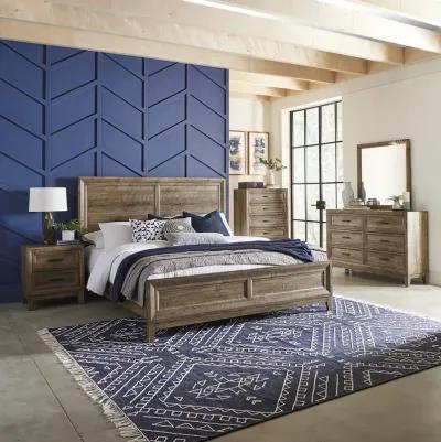 Liberty Furniture Complete California King Set Panel Bed, Dresser, Mirror, Chest & Nightstand Ridgecrest